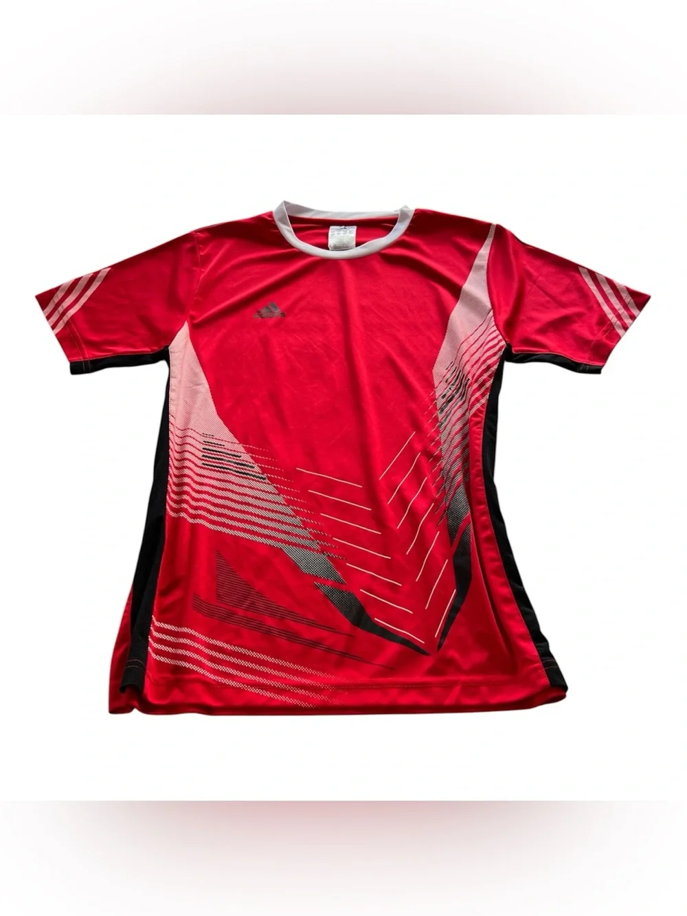 Adidas Red and Black Men's Athletic Jersey